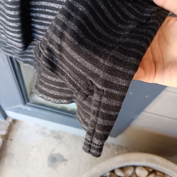 Armani Exchange Black and Silver Sparkly Polo Shirt Size XS - Picture 4 of 5